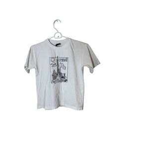 Camel Company Shirt Kids 9-10‎ White Short Sleeve Dubai Burj Khalifa Graphic Tee
